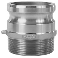 3 Inch (in) Size 304 Stainless Steel Type F Male Adapter x Male NPT Cam and Groove Coupling