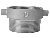 Aluminum 3 Inch (in) Female BSP x 3 Inch (in) Male NPT Size Thread Reducer Fitting