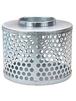 4 Inch (in) Hose Size Cold Rolled Zinc Plated Steel Type RH Round Hole Strainer (RH 40B)