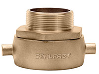 2 1/2 Inch (in) FNST x 2 1/2 Inch (in) MNPT Brass Swivel Adapters Pin Lug Adapter Fitting