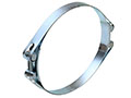 221 to 231 Millimeter (mm) Opening Size Zinc Plated Carbon Steel Two Bolt Hose Clamp