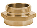 2 1/2 Inch (in) FNST x 2 1/2 Inch (in) MNST Brass Female x Male Hex Nipple Adapter Fitting